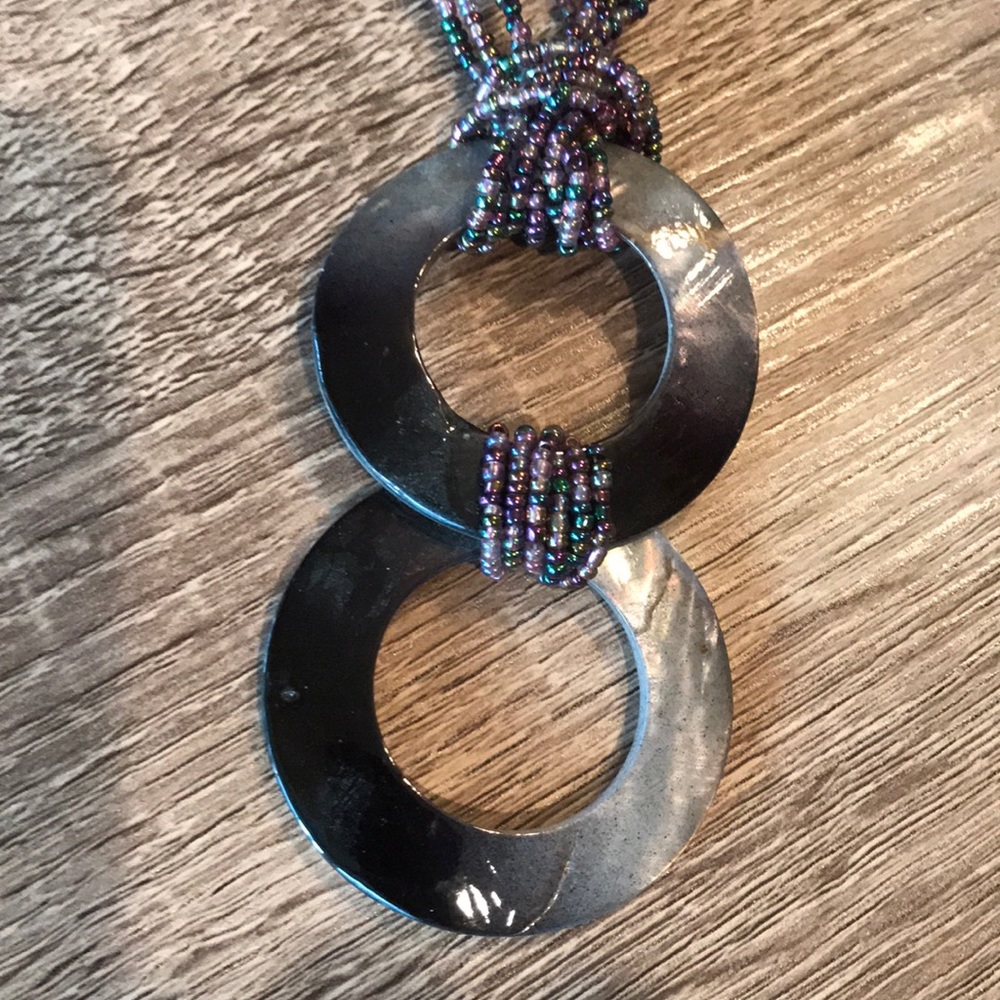 Multi Stranded Double Pendant Necklace - image 2